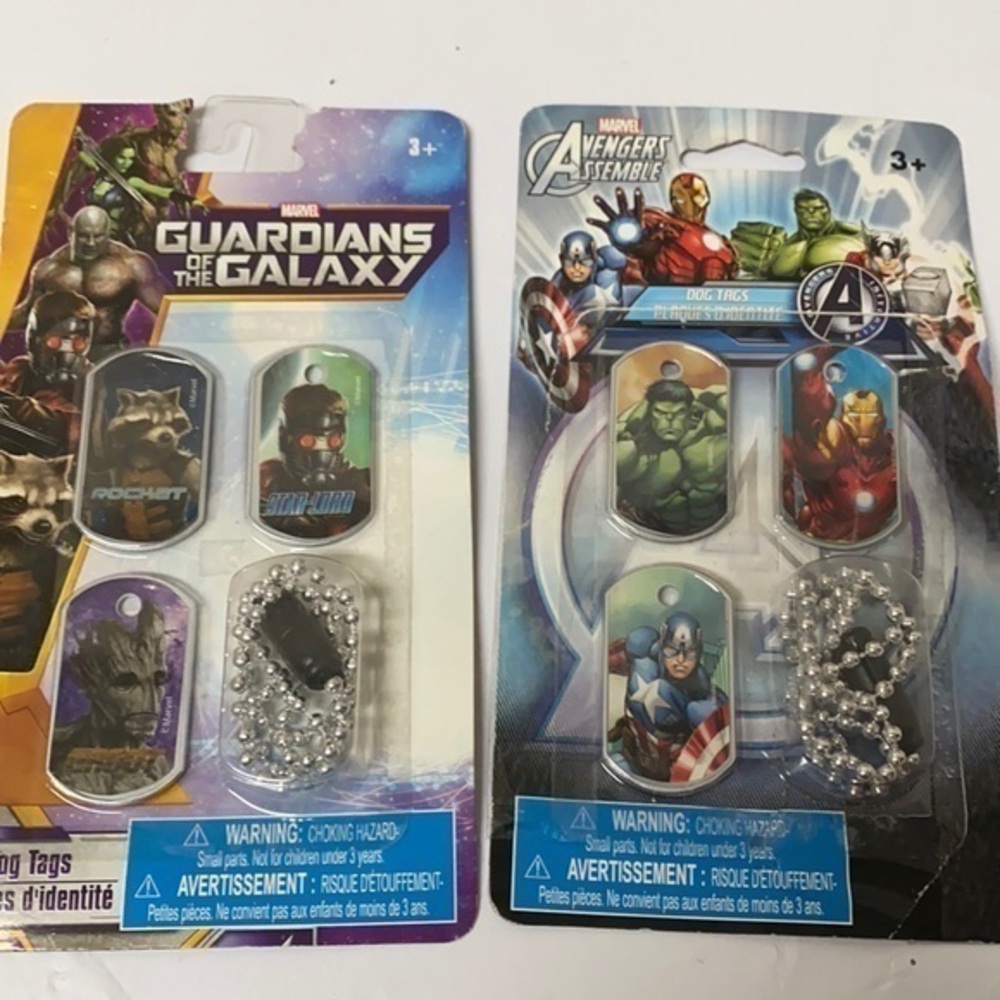 Marvel Dog tags set of (2) 1-Guardians of‎ the Galaxy 1- Avengers  (K-014)